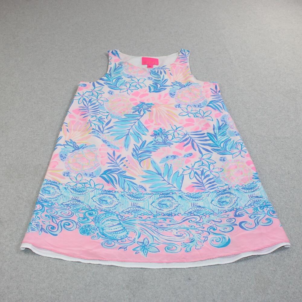 Lilly Pulitzer Silk Dress Women Small Floral Mila Sink Or Swim Sleeveless Resort
